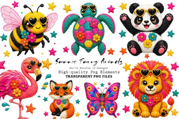 Download Cute Summer Animal Clipart Bundle - Clipart Collection