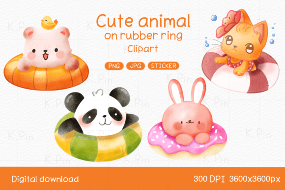Download Cute Animal Clipart: Summer Fun - Clipart Collection