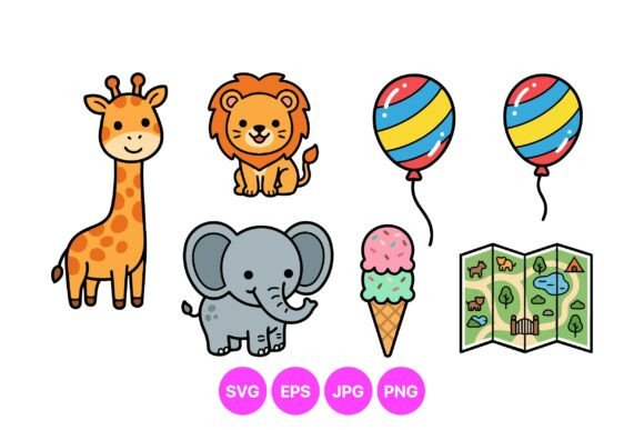 Download Cute Safari Animal Clipart Pack - Clipart Collection