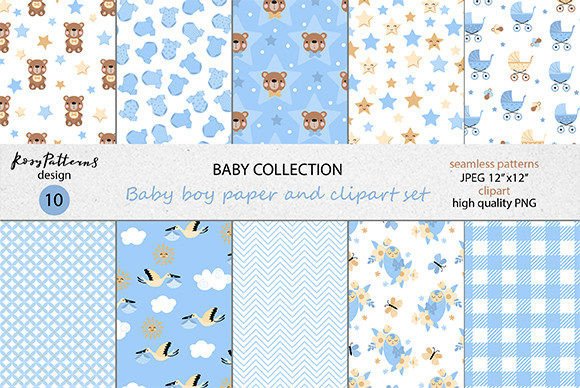 Download Baby Bear Digital Paper, Clipart. - Clipart Collection