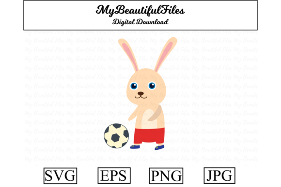 Download Hare Footballer Clipart Illustration - Clipart Collection