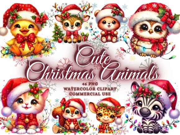 Download Christmas Clipart Christmas Animals Png - Clipart Collection