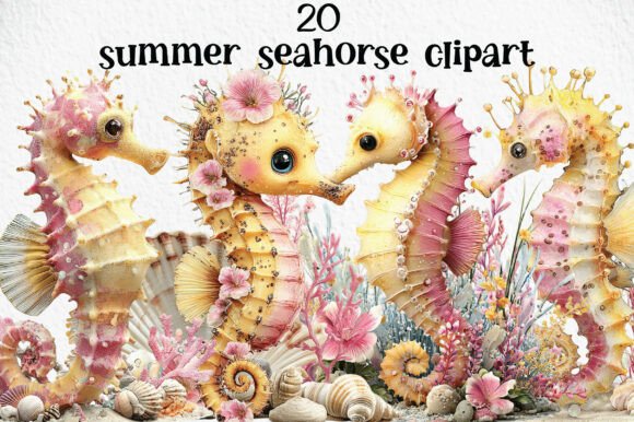 Download Summer Seahorse Clipart - Clipart Collection