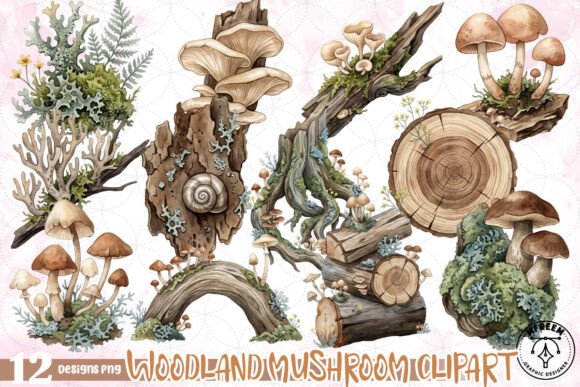 Download Woodland Mushroom Clipart PNG - Clipart Collection