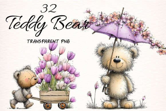Download Whimsical Teddy Bear Clipart - Clipart Collection