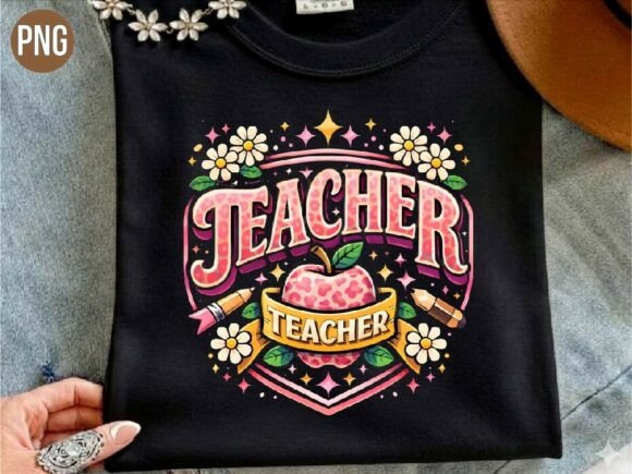 Download Retro Leopard Pink Teacher Clipart PNG - Clipart Collection