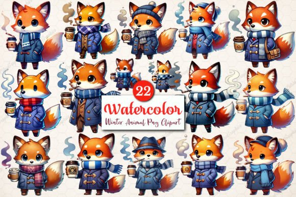 Download Watercolor Winter Animals PNG Clipart - Clipart Collection
