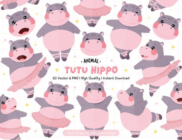 Download Ballet Hippo Clipart Tutu PNG &amp; Vector - Clipart Collection